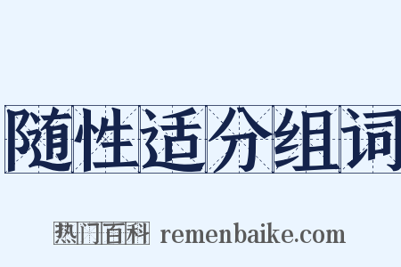 随性适分组词是什么意思的图片